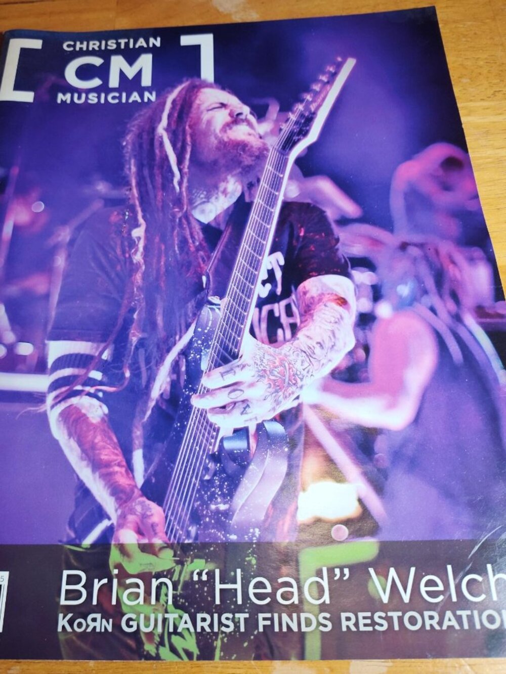 CM Christian Musician June 2016 Brian "Head" Welch magazine. SHIPS FREE
